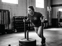Load image into Gallery viewer, Physical Badge T-Shirt — running — black and white editorial