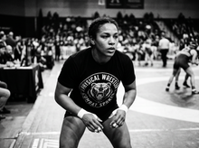 Load image into Gallery viewer, Physical Bear Wrestler T-Shirt — tournament — black and white editorial
