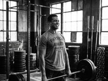 Load image into Gallery viewer, Established T-Shirt — lifting — black and white editorial