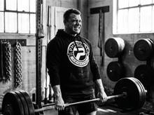 Load image into Gallery viewer, Physical Fighter Hoodie — lifting — black and white editorial
