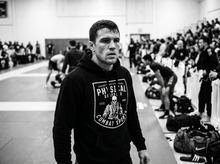 Load image into Gallery viewer, Physical Grappler Hoodie — tournament — black and white editorial
