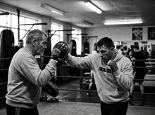 Load image into Gallery viewer, Physical Undercover Hoodie — coaching — black and white editorial