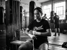 Load image into Gallery viewer, Mainland T-Shirt — getting ready — black and white editorial