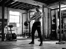 Load image into Gallery viewer, Physical Undercover Sweats — lifting — black and white editorial